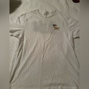 J. Crew White Tee with Flag Graphic